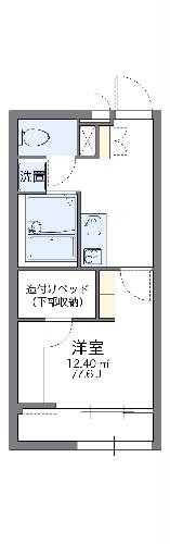 レオパレス金堀台Ⅱの間取り