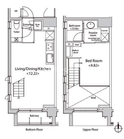 菊川の完工年月(2006年3月)築の賃貸マンションの間取り