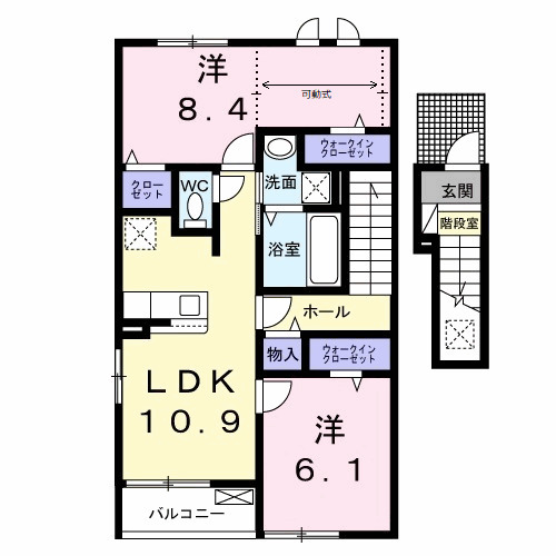 下細井町アパート(028808001)の間取り
