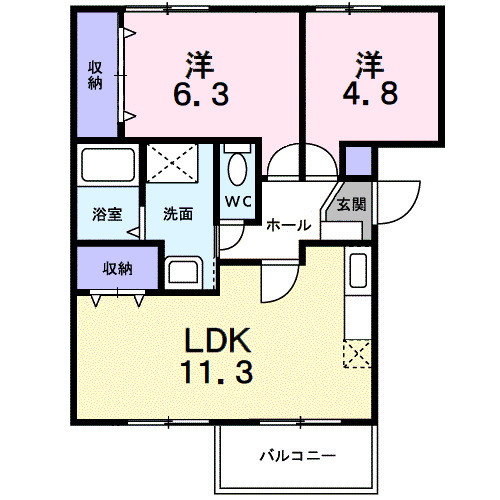 ヴィラージュ英の間取り
