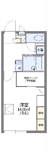 レオパレスサンライズビューＢの間取り