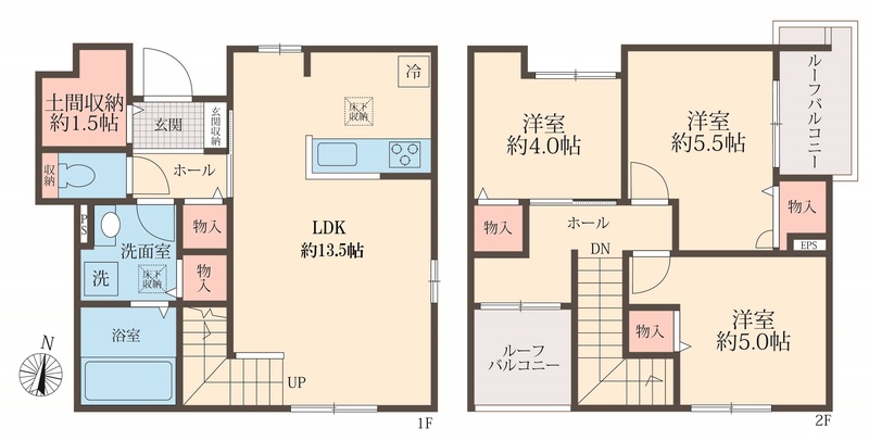 仮)八潮市大原 新築工事の間取り