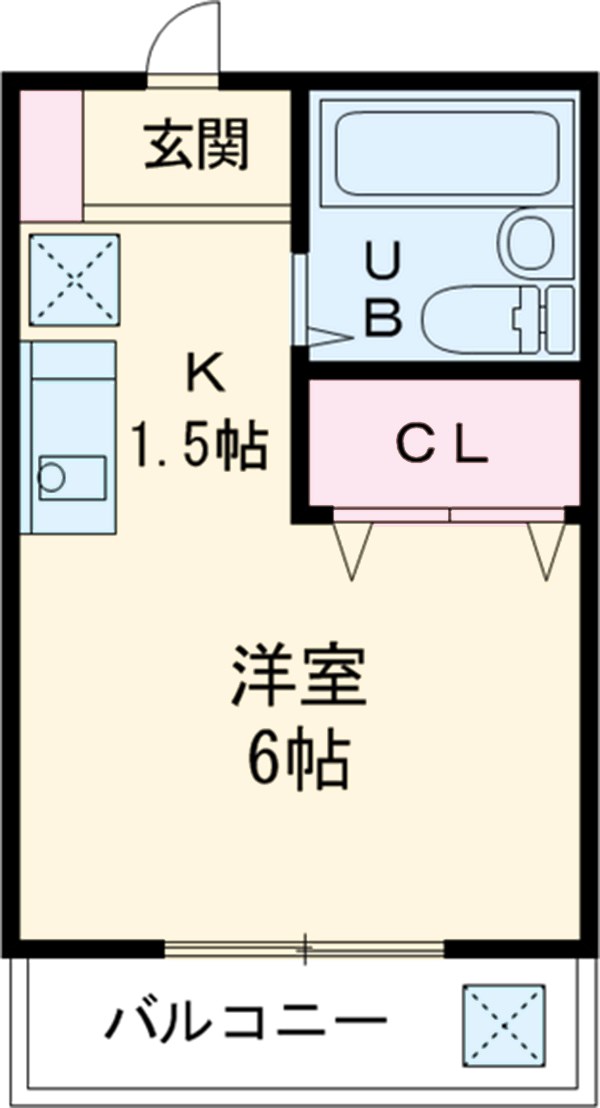 ハイツ境の間取り