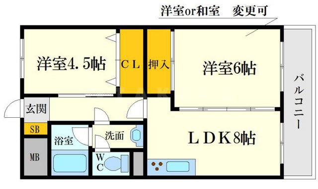 コアロード桃山台の間取り