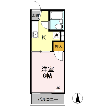 フォーヴルさくら A棟 Aの間取り