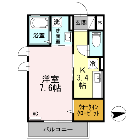 サンシャイン朱雀　A棟の間取り