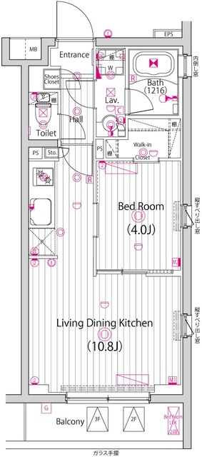 原町田の完工年月（2021年7月）築の賃貸マンションの間取り