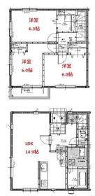 グランソフィア吉川中央 ABの間取り
