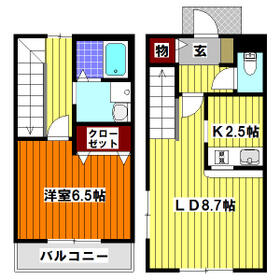 目白台の完工年月（2008年8月）築の賃貸アパートの間取り