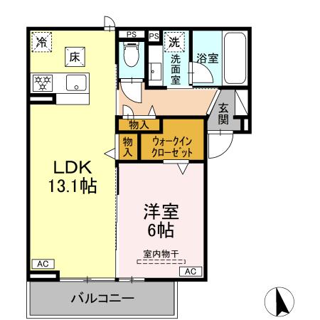 プライムテラス上六名の間取り