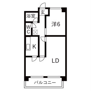 第1モナミマンションの間取り