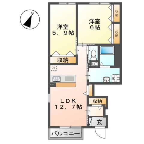 マノワールⅠの間取り