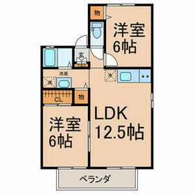 グリーンハイツＤの間取り