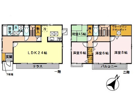 星野貸家　Ｃ/Ｅ/Ｆの間取り