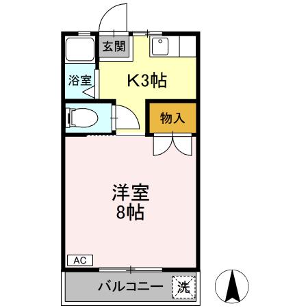 駒越北町の完工年月(1987年1月)築の賃貸アパートの間取り