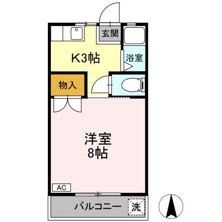 駒越北町の完工年月(1987年1月)築の賃貸アパートの間取り