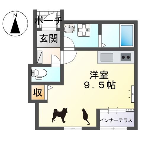 ルナブル本町Ⅱの間取り