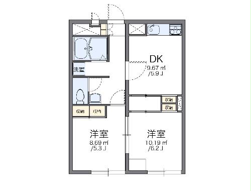 レオパレスアザレーアの間取り