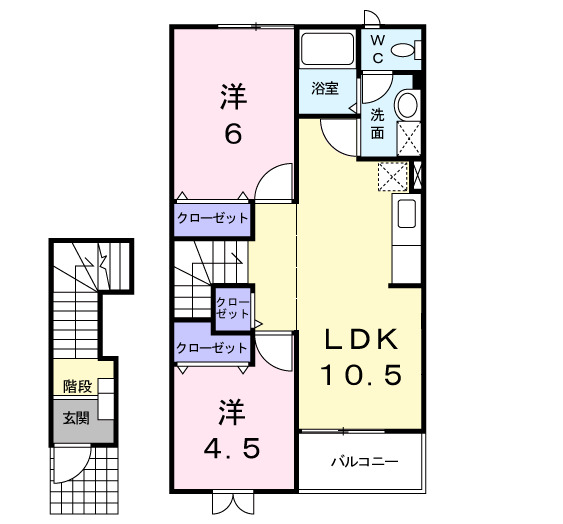 プルメリアＣの間取り
