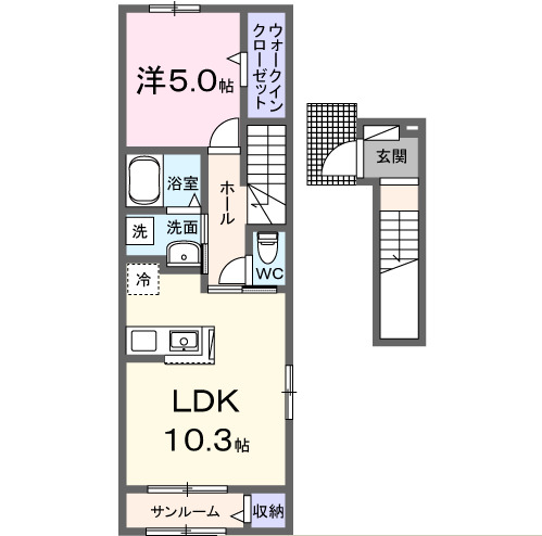 セリーン　ネストの間取り