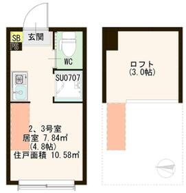 ハーモニーテラス春日町Ⅱの間取り