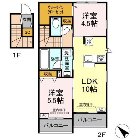 (仮称)亀井野246メゾンの間取り