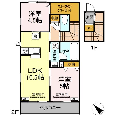 (仮称)亀井野246メゾンの間取り