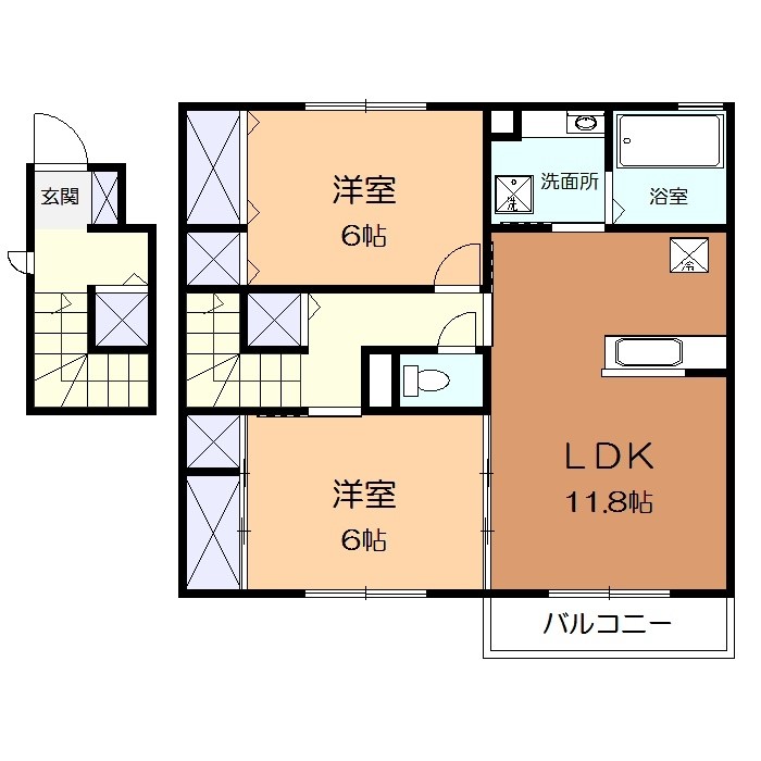 2/2 間取
