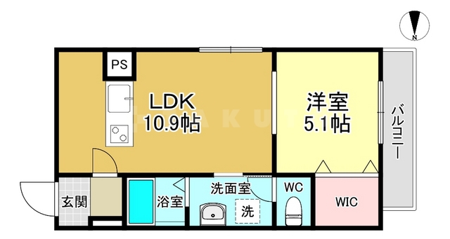 フィユフラッツ中桜塚の間取り