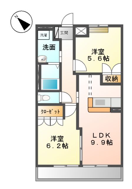 トレゾール トシの間取り