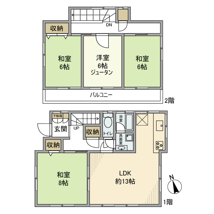 東町戸建の間取り