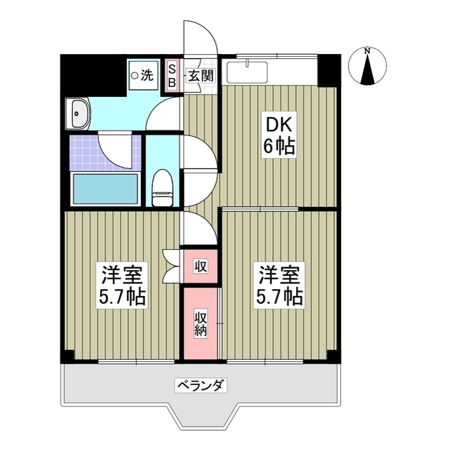 アザレアマンションの間取り