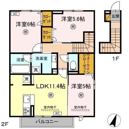 ヒルズ平泉　Ｃの間取り
