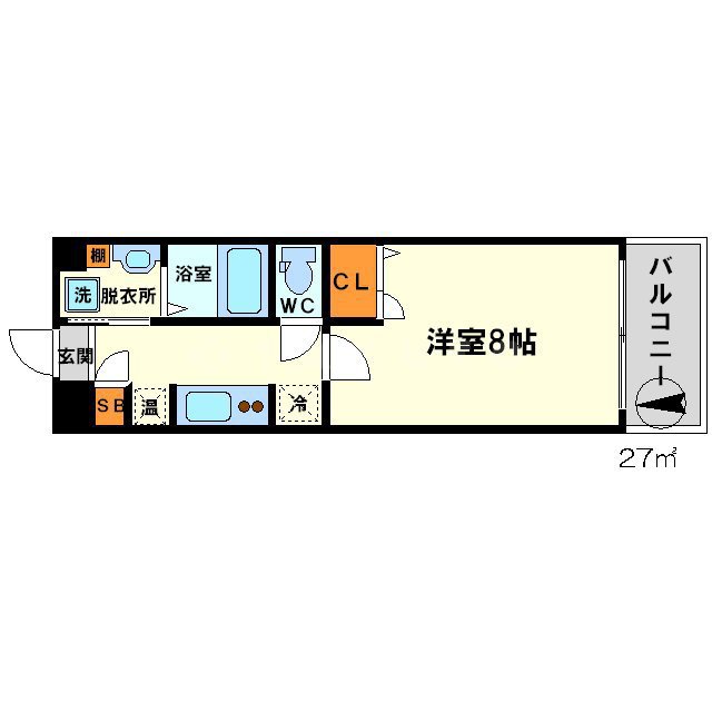 エスティライフ新大阪第２の間取り