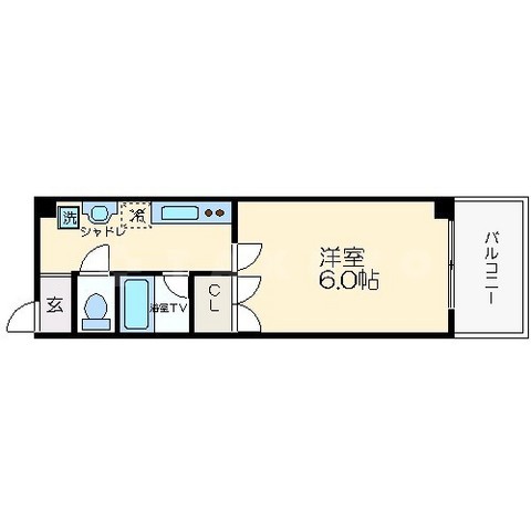 フォーシーズン北堀江の間取り