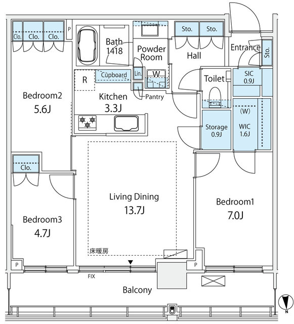 GLOBAL FRONT TOWERの間取り