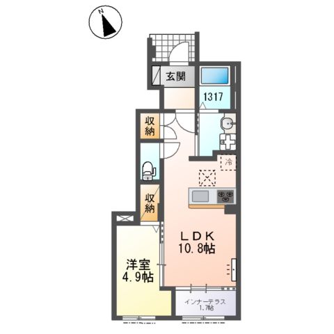 仮)江南市五明町青木 新築アパートの間取り