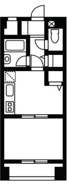 東品川の完工年月(1991年2月)築の賃貸マンションの間取り