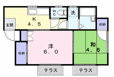 ハイツ野崎Aの間取り