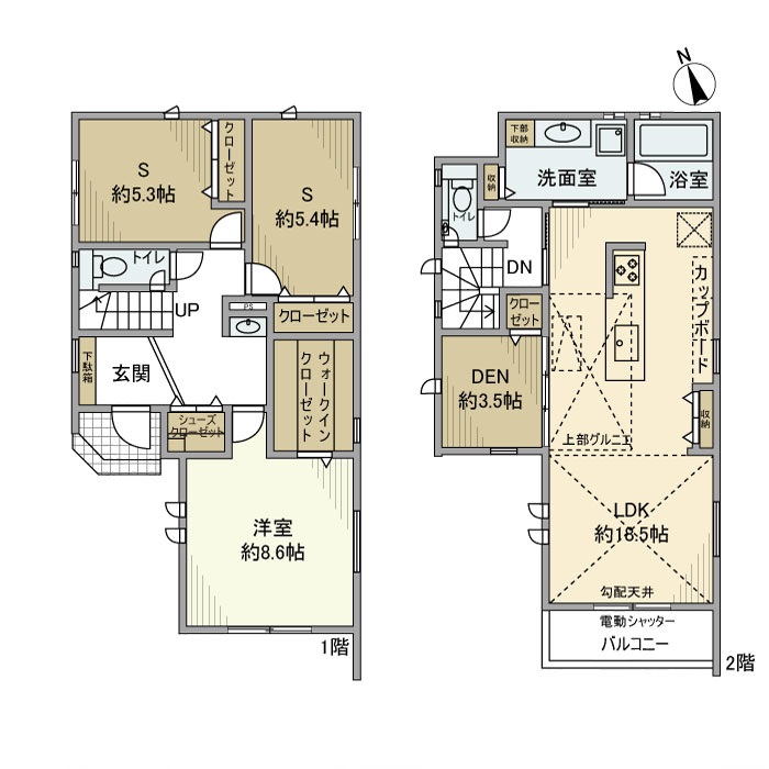 桜戸建の間取り