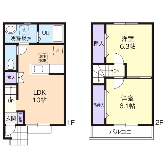 グラシアS　Aの間取り