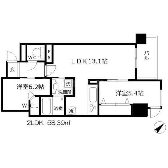 Lazo福島の間取り