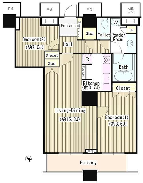 THE TOKYO TOWERS シータの間取り