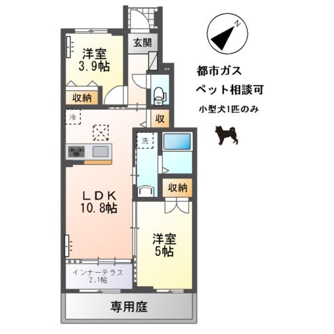 稲沢市小沢新築アパートの間取り