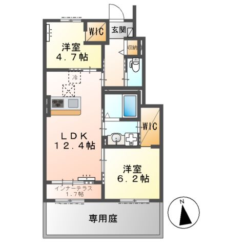 松戸市西馬橋相川町新築アパート(仮称)の間取り