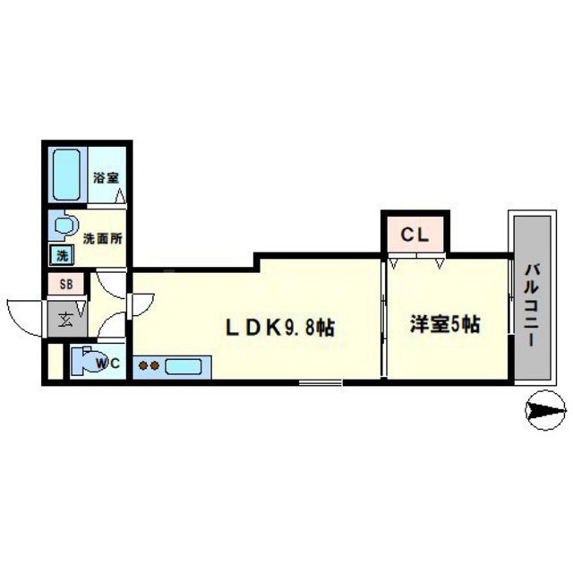 セレニティ田川北 A棟の間取り