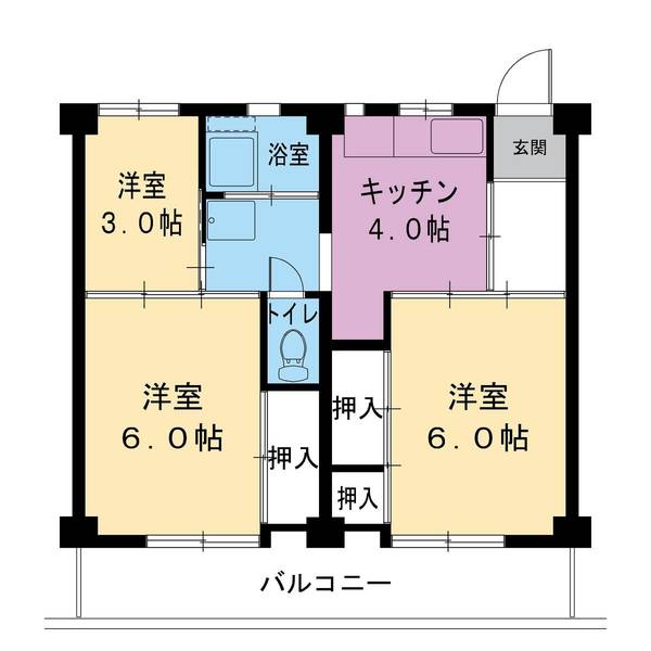 ビレッジハウス谷口2号棟の間取り