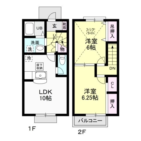 YU-BI Bの間取り