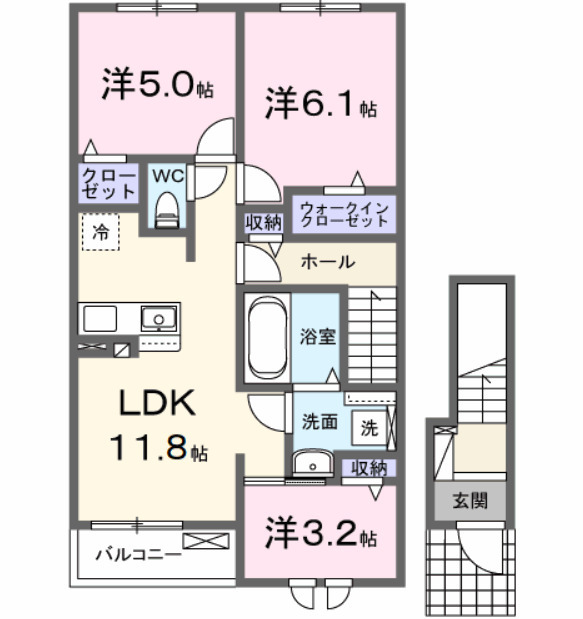 千渡アパート(028539001)の間取り