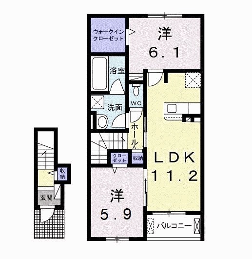フランかかみ野Ⅲの間取り